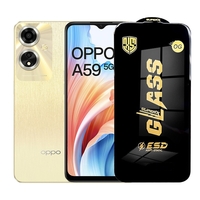 Folie de Protectie pentru Oppo A59, Vafy, Sticla Securizata ESD, Margini Negre, Rezistenta la Zgirieturi, Antistatica, 0.35 mm, Transparenta