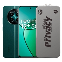 Folie de Protectie pentru Realme 12+, Vafy, Sticla Securizata ESD Antistatica, Super-X Privacy OG, Margini Negre, 0.30 mm, Transparent Inchis