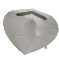 Set 5 bucati Masca de protectie faciala, Flippy, de unica folosinta pentru adulti, FFP2, KN95 CE 0370, 5 straturi, nesterila, ambalaj individual, Alb