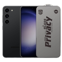 Folie de Protectie pentru Samsung Galaxy S23, Vafy, Sticla Securizata ESD Antistatica, Super-X Privacy OG, Margini Negre, 0.30 mm, Transparent Inchis