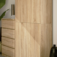 Dulap cu 8 etajere, PAL laminat 16 mm, 80x35x180 cm, stejar sonoma