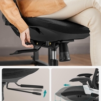 SONGMICS Scaun de birou ergonomic reglabil cu tetiera si suport lombar, inclinare 135°, maxim 150 kg, 70x70x125 cm, negru