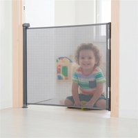 Poarta de siguranta retractabila si extensibila, pentru copii sau animale de companie, 162x86 cm, gri