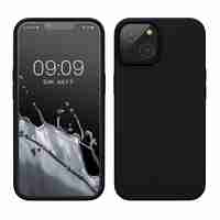 Husa pentru Apple iPhone 14 Pro Vafy, Liquid Silicone, cu Microfibra pe interior, Protectie Antisoc, Negru