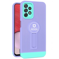 Husa Armor Design cu Stand pentru iPhone 12 Pro Max, Mov/Albastru, Suport Auto Magnetic, Wireless Charge, Protectie Antisoc, Vafy