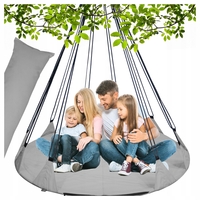 Leagan de gradina XXL Sersimo, suspendat tip pat, 150cm, gri