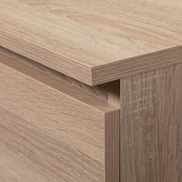 Noptiera cu 2 sertare din PAL laminat 16 mm, 60x40x55 cm, stejar sonoma