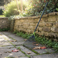 Grebla gradina pentru frunze, latime reglabila 20-59 cm, maner telescopic 120-160 cm, negru
