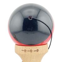 Kendama X Originala, Profesionala, Flippy, Big Cups V2, Super Sticky cu Cupe Mari, Rulment Metalic, din lemn 18 cm, Ata 55 cm, Negru/Rosu