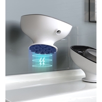 Savoniera din Plastic, Flippy, cu Ventuza, Design Modern, Gri