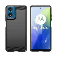 Husa de Protectie pentru Motorola Moto G04 5G / Moto G24 5G, Vafy, Protectie 360, din TPU cu element de Carbon, Anti Alunecare, 1.8 mm, Negru