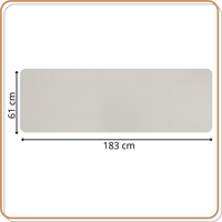 Saltea fitness antiderapanta din TPE, 183x61x1 cm, cu curea transport, bej