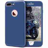 Husa Apple iPhone 7 Plus Full Silicone Albastru