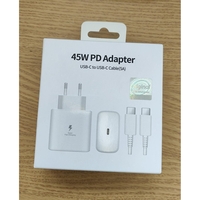 Incarcator Super Fast Charge, Flippy, Adaptor Fast Charge 45W, 5A, PD 3.0, Cablu 1m, Incarcator Fast Charge USB Type-C, Alb