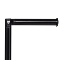 Suport hartie igienica 2 in 1 cu tija mobila, 68.5cm, negru