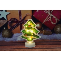 Decoratiune luminoasa 3D, Tip brad, cu baterii