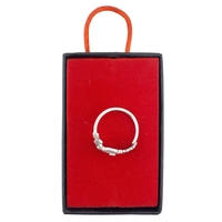 Inel pentru Dama Argint 925, Jolie, Model Trifoi cu Email Negru, 4.9 g, Marimea 58, Argintiu/Negru