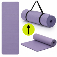 Saltea fitness antiderapanta din NBR, 183x61x2 cm, cu curea transport, mov