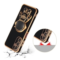Husa Telefon 2in1, Vafy, Compatibila Samsung Galaxy S24 Plus, Carcasa TPU cu Suport Inclus Tip Astronaut, Protectie Camere, Negru