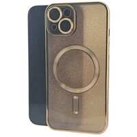 Husa de Protectie 2 in 1, Vafy, pentru Apple iPhone 15, Compatibila MagSafe, Magnetica, cu Protectie Lentila, din TPU, Auriu