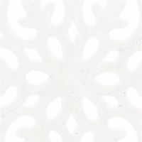 Decoratiune brad fulg de zapada, set 8 bucati, 8cm, alb