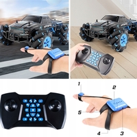 Masina teren 4x4 telecomandata cu role laterale, control gesturi si functie drift, 27x22x13 cm, negru