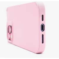 Husa Apple iPhone 13 Pro, Vafy, din Silicon Lichid, Interior din Microfibra, Lentile Fosforescente de Protectie Camera, Anti Amprenta, Rezistenta la Socuri, Roz