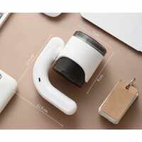 Aparat Pentru Curatat Scame, Par Si Praf, Vafy, cu LED, Pentru Diferite Tipuri De Material, Cu Lame Din Otel Inoxidabil, Compartiment de Depozitare, Maner Reglabil, 11x10.5x8.7 cm, Alb