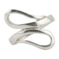 Inel pentru Dama Argint 925, Jolie, Model Sarpe Dublu 5.2 gr, Marimea 60, 2.5 x 2 cm, Argintiu