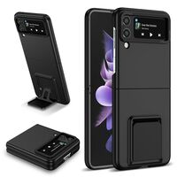 Husa de protectie Vafy, Pliere Tridimensionala, Multifunctionala, PC, pentru Samsung Galaxy Z Flip 3 , Negru