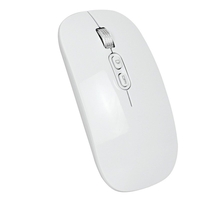Mouse Wireless Reincarcabil, Vafy, Compatibil Windows/macOS, Bluetooth 5.1 + 2.4GHz, Silentios, DPI 800/1200/1600, Alb