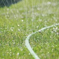 Furtun picurare pentru irigare gradina, 3 tuburi interne, distributie uniforma apa, 15 m, negru
