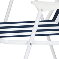 Scaun de plaja Sersimo GC050, pliabil, 100kg, 52x74cm, alb albastru