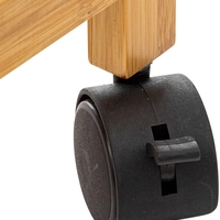 Cos rufe 5Five Bambou pe roti, cadru bambus, 52 litri, 55x28x80 cm, bej