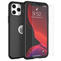 Husa Apple iPhone 6/6S Full Cover 360 Negru + Folie de protectie