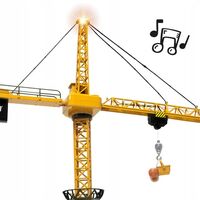 Macara construction RC pentru copii, 128 cm, cu lumini, sunete si accesorii incluse