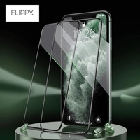 Folie de Protectie, Flippy, compatibila cu Apple iPhone 14 Pro Max, Electrostatica, Sticla Securizata, Top Glass, Anti-static, Negru