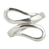 Inel pentru Dama Argint 925, Jolie, Model Sarpe Dublu 5.2 gr, Marimea 57, 2.5 x 2 cm, Argintiu