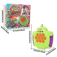 Joc Pop-It Antistres, Flippy, Electronic, 50 de Baloane, Muzica, 2 Moduri de Joc, Nivel Maxim 200, 14.5x13.5x5.7cm, Verde