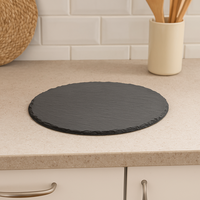 Platou servire Atmosphera ardezie, diametru 28 cm, negru