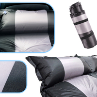 Saltea gonflabila auto 170x120 cm, cu perna integrata si husa de transport, negru