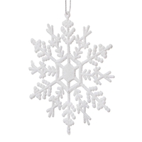 Decoratiune brad fulg de zapada, set 3 bucati, 12cm, alb