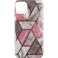 Husa protectie Vafy compatibila cu Samsung Galaxy A52 Soft IMD TPU Marble Geometric Alb