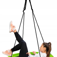 Leagan tip cuib Sersimo G-Line, 100cm, inaltime reglabila, 150 kg, Galben Negru