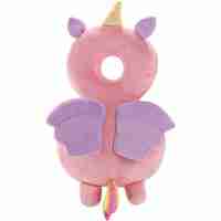 Perna tip Rucsac pentru Protectia Capului, Vafy, Tetiera tip Unicorn, pentru Bebelusi, 33x6x19 cm, 180 g, Roz