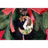 Ornament brad, Flippy, Luna, Auriu, Lucios, 10*25CM, Acril, Interior/ Exterior