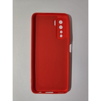 Husa protectie Vafy compatibila cu Huawei P40 Lite 5G Liquid Silicone Case Rosu