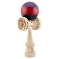 Kendama X Originala, Profesionala, Flippy, Big Cups V2, Super Sticky Cupe Mari, Rulment Metalic cu Ata 55 cm, Mov/Rosu/Negru