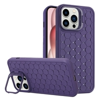 Husa de Protectie TPU, Vafy, pentru Apple iPhone 15 Pro, 3D Cube, cu Inel, Protectie Camera, Antisoc, Antizgariere, Antialunecare, Acoperire Completa, Mov