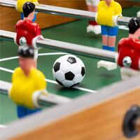 Masa de fotbal pentru copii, cu 6 manere, 18 jucatori, structura si picioare MDF, tabela scor, 69x35x62 cm